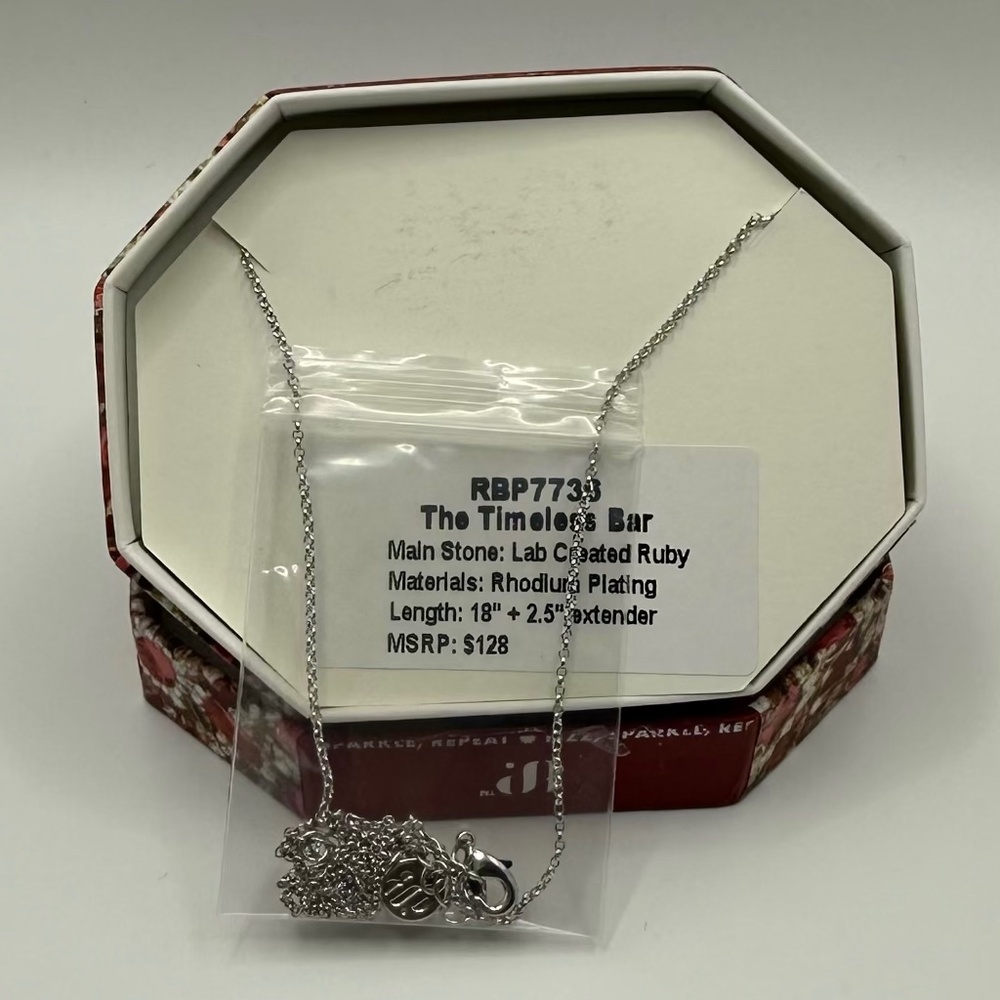 The Timeless Bar Ruby Necklace - image 2